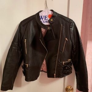 Val & Max Faux Leather Motorcycle Jacket